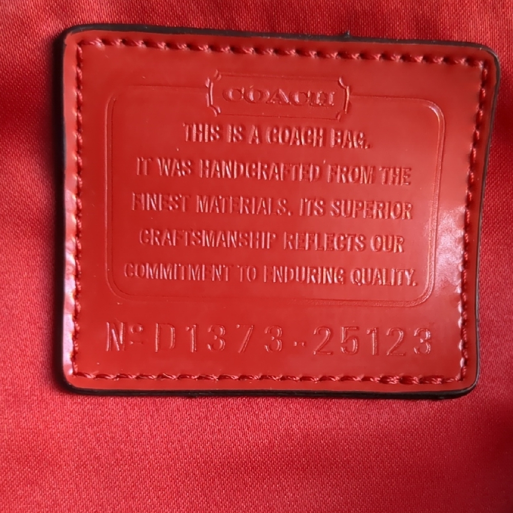 Coach Red and Black Floral Shoulder Bag - Picture 8 of 8